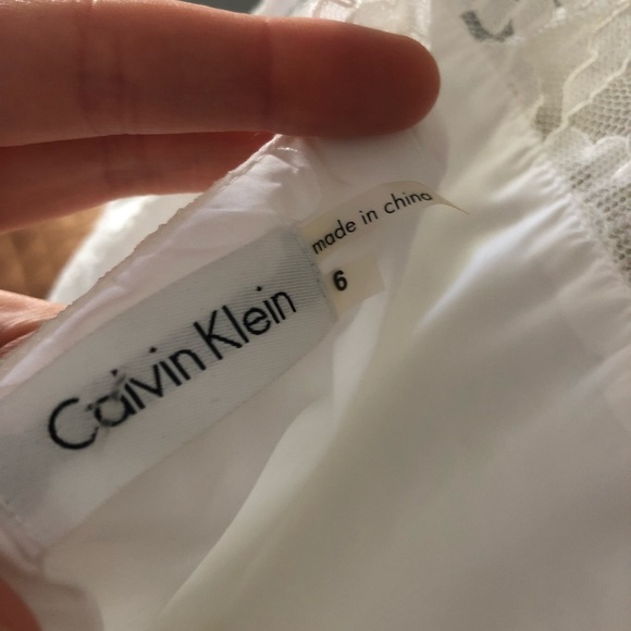 NWOT Calvin Klein White Lace Dress - Picture 7 of 7